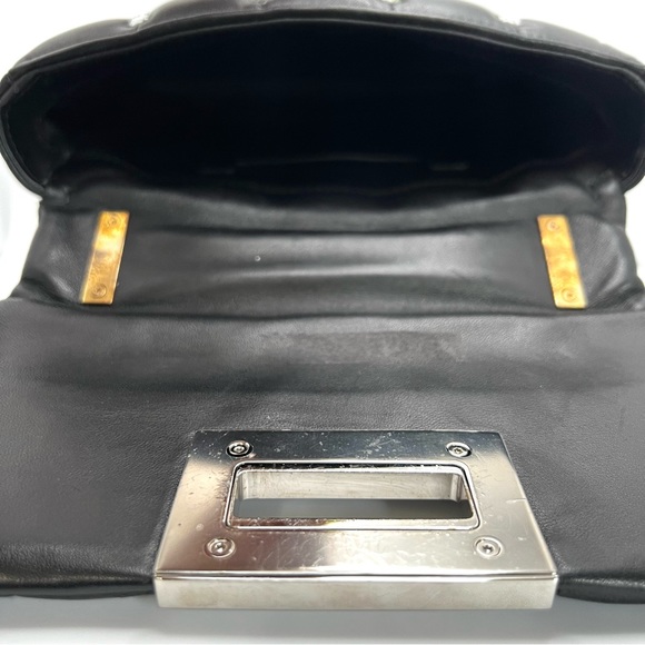 Tom Ford Black Leather Purse Studded Sequin Chain Link Shoulder Bag - Picture 9 of 16